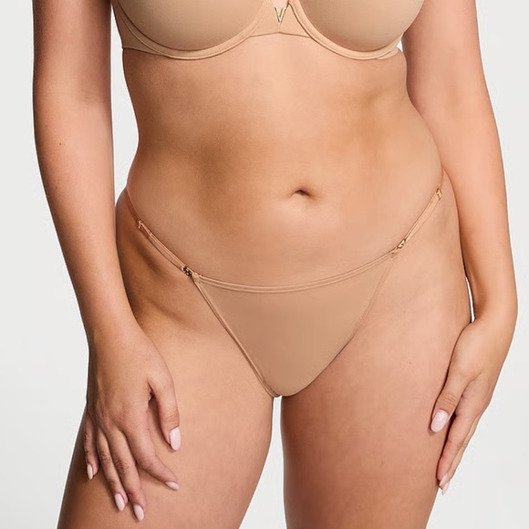 Victoria's Secret Love Cloud Smooth Adjustable String Bikini Panty Praline M NEW - Picture 4 of 7